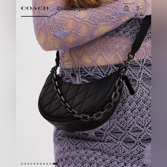 NEW w/o tags - Coach Pewter Black Link Chain Strap *STRAP ONLY, no bag* - Picture 5 of 6